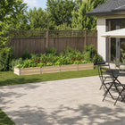 Verhoogd tuinbed 320x80x24 cm ivoor staal