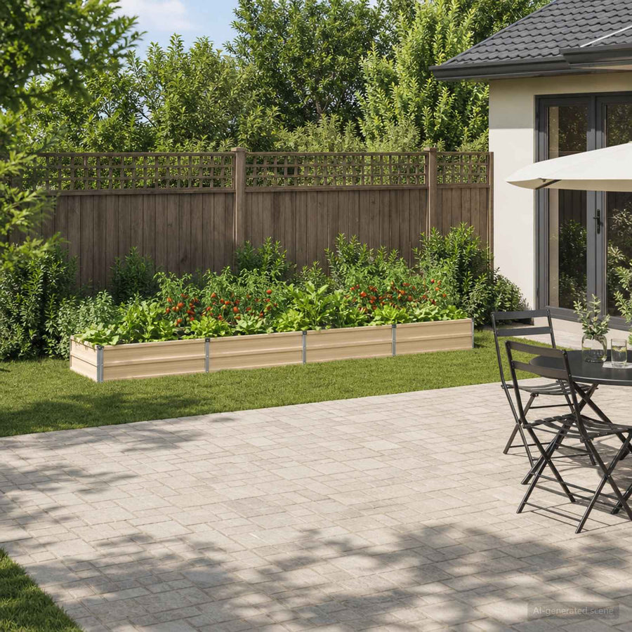 Verhoogd Tuinbed Ivoor 320 x 80 x 24 cm koudgewalst staal