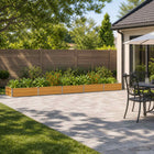 Verhoogd tuinbed 400x80x24 cm staal naturel