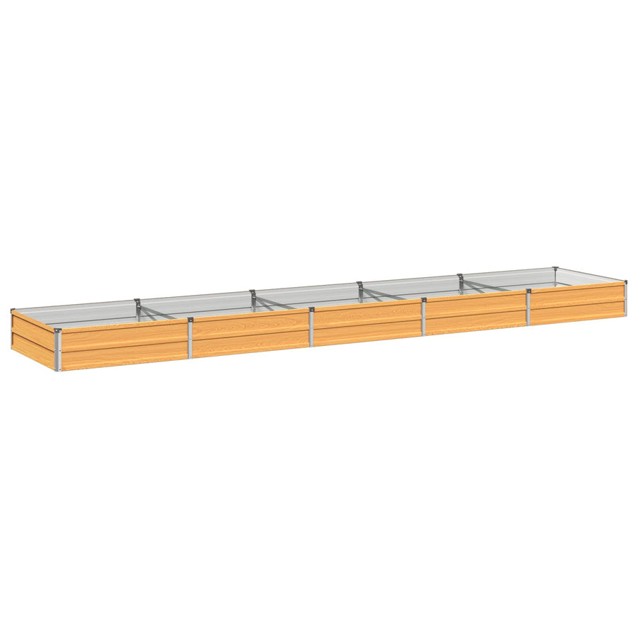 Verhoogd Tuinbed Naturel 400 x 80 x 24 cm koudgewalst staal