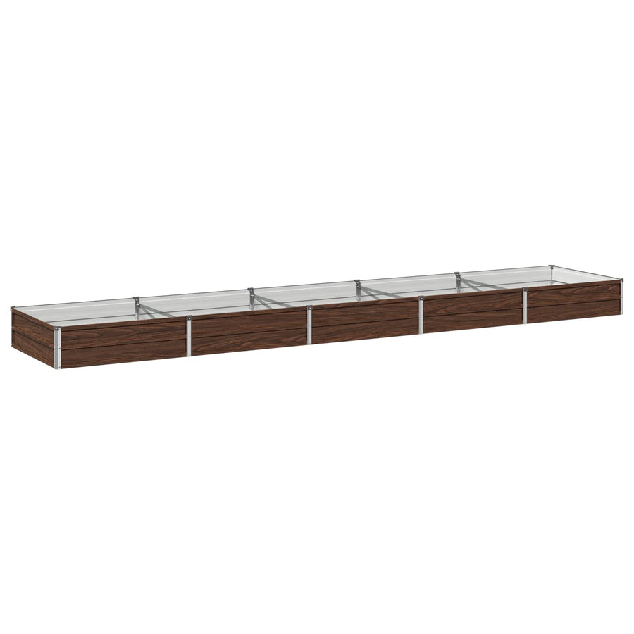Verhoogd Tuinbed Zwart 400 x 80 x 24 cm koudgewalst staal