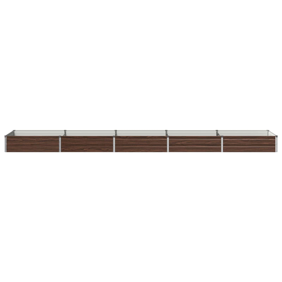 Verhoogd Tuinbed Zwart 400 x 80 x 24 cm koudgewalst staal