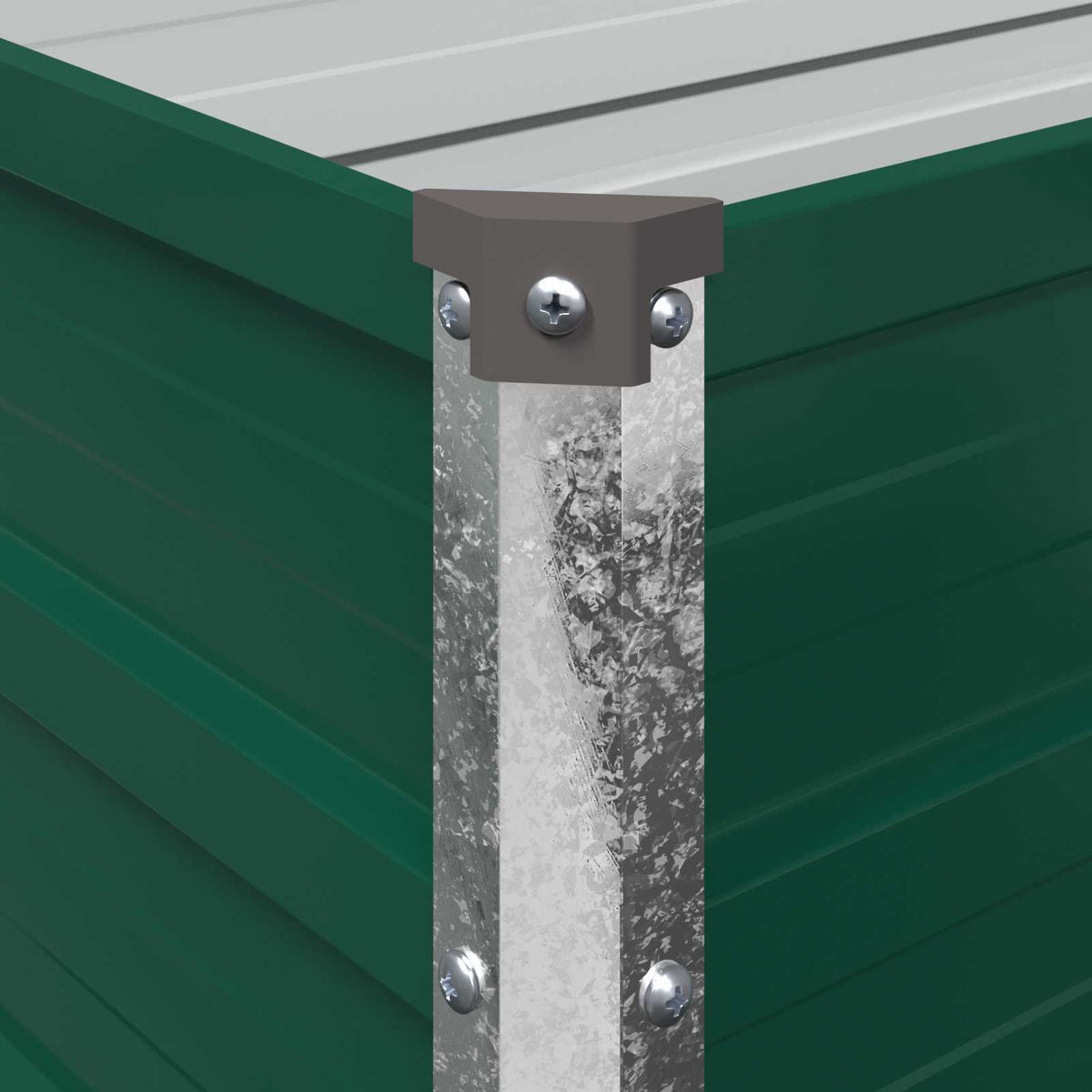 Verhoogd Tuinbed Groen 400 x 80 x 24 cm koudgewalst stalen