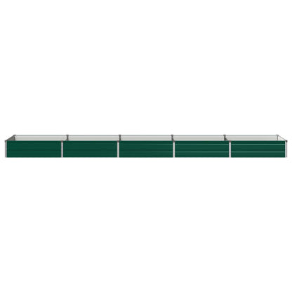 Verhoogd Tuinbed Groen 400 x 80 x 24 cm koudgewalst stalen