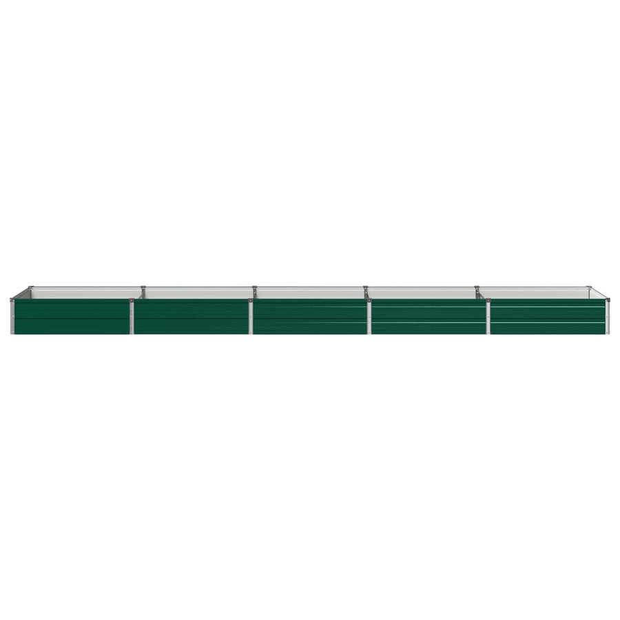 Verhoogd Tuinbed Groen 400 x 80 x 24 cm koudgewalst stalen