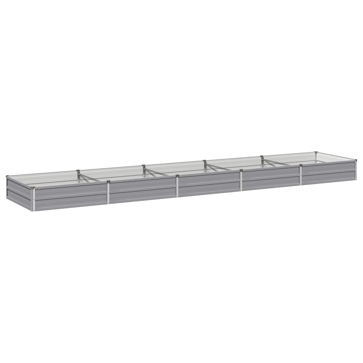 Verhoogd Tuinbed Grijs 400 x 80 x 24 cm koudgewalst staal