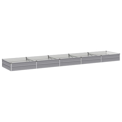 Verhoogd Tuinbed Grijs 400 x 80 x 24 cm koudgewalst staal