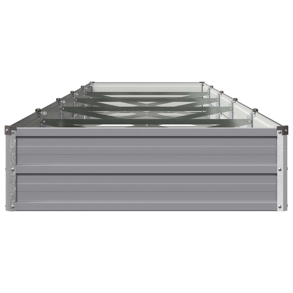 Verhoogd Tuinbed Grijs 400 x 80 x 24 cm koudgewalst staal