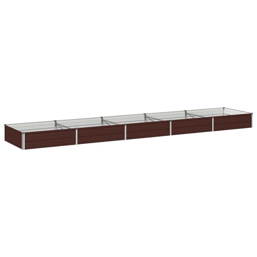 Verhoogd Tuinbed Bruin 400 x 80 x 24 cm koudgewalst staal