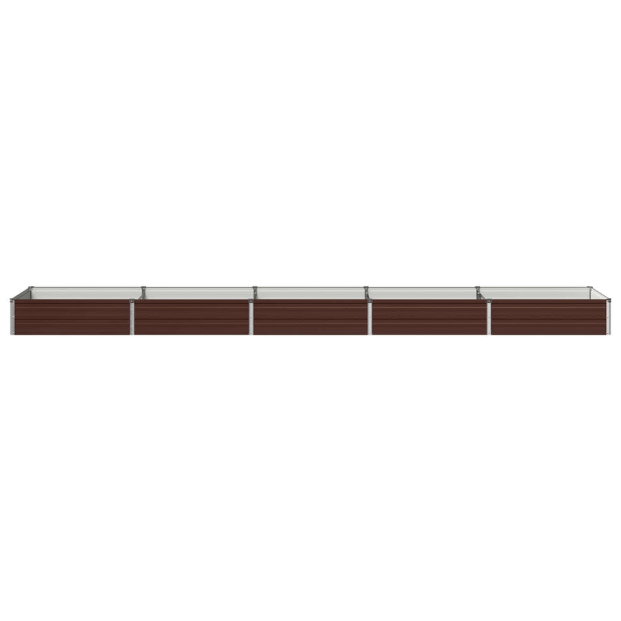 Verhoogd Tuinbed Bruin 400 x 80 x 24 cm koudgewalst staal