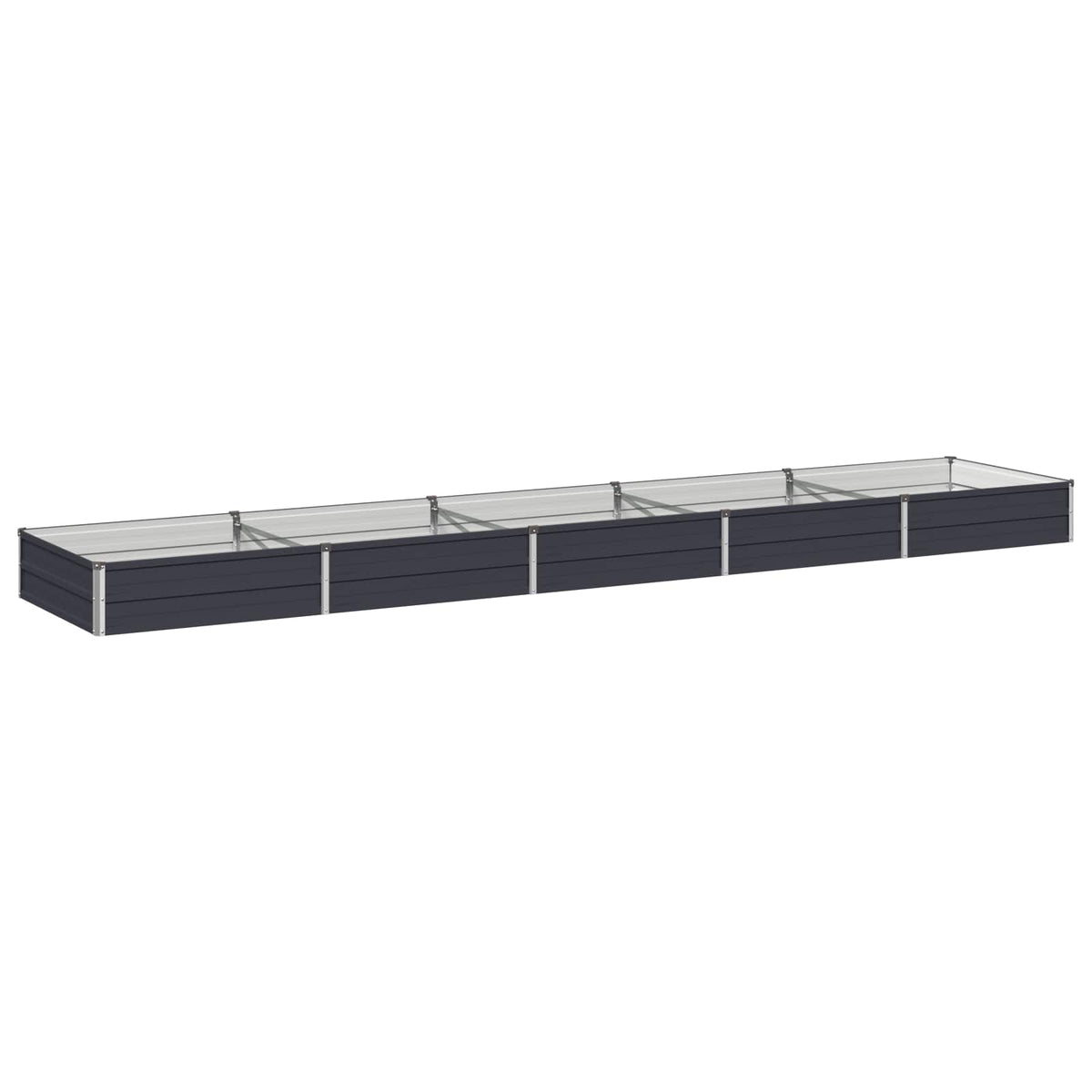 Verhoogd Tuinbed Antracietkleurig 400 x 80 x 24 cm
