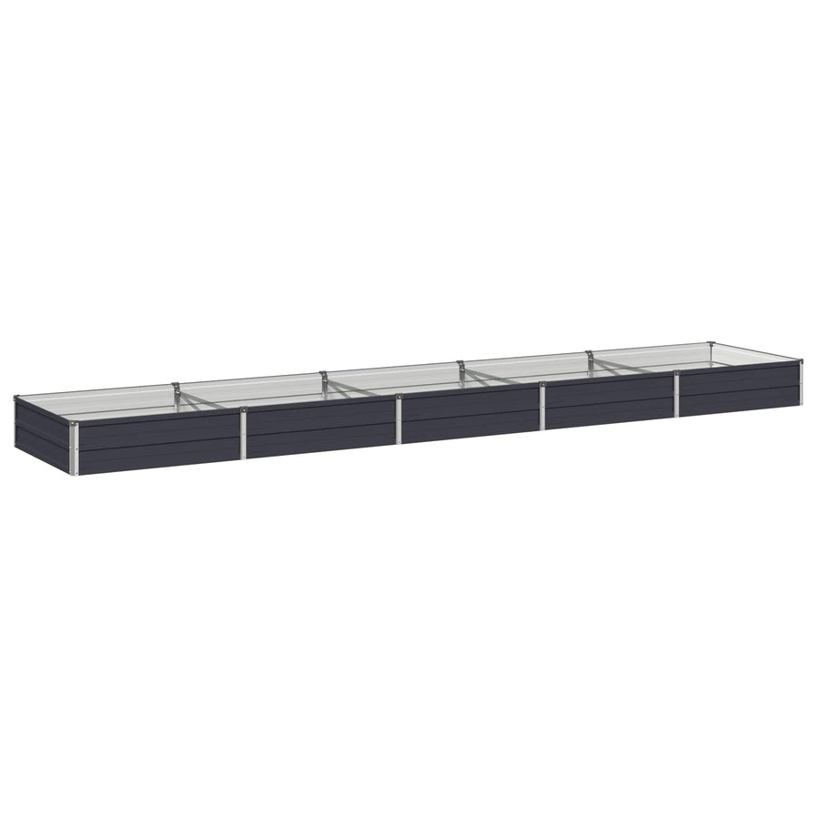 Verhoogd Tuinbed Antracietkleurig 400 x 80 x 24 cm