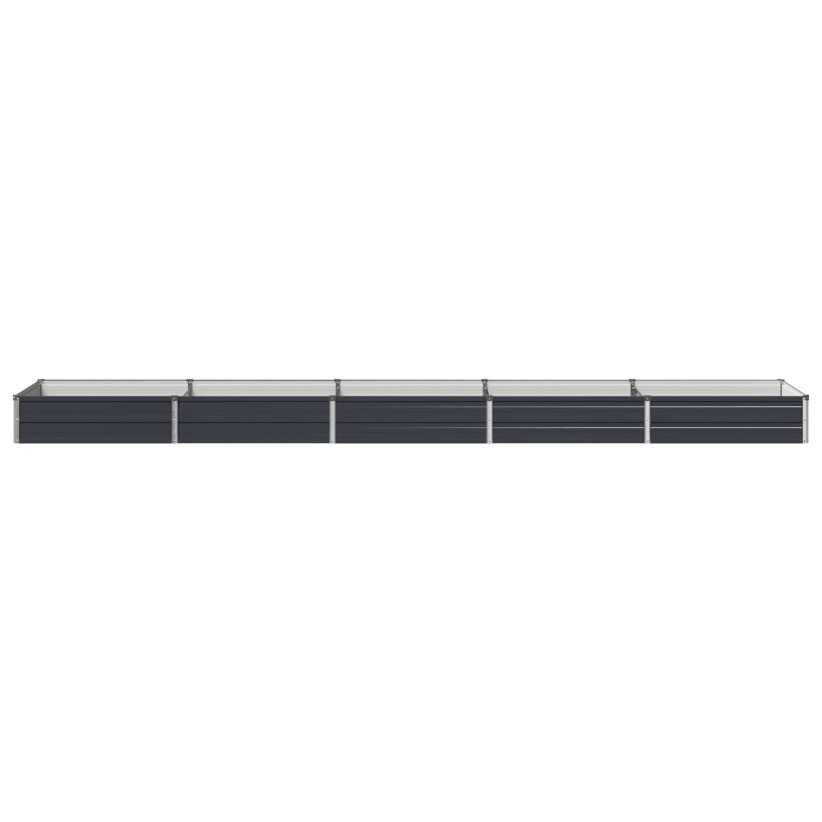 Verhoogd Tuinbed Antracietkleurig 400 x 80 x 24 cm
