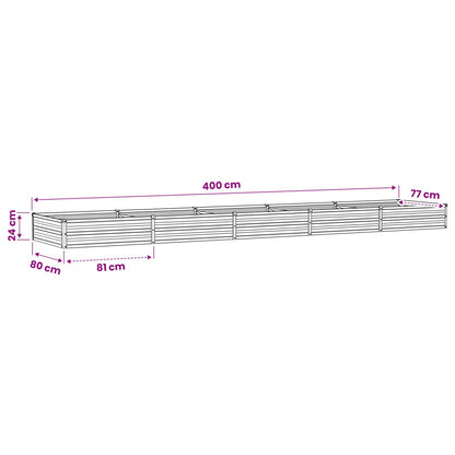 Verhoogd Tuinbed Antracietkleurig 400 x 80 x 24 cm