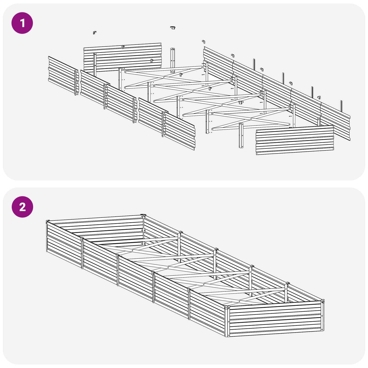 Verhoogd Tuinbed Roestig 400 x 80 x 24 cm corton