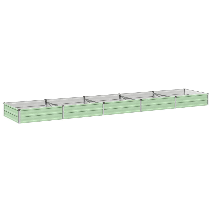 Verhoogd Tuinbed Pastelgroen 400 x 80 x 24 cm koudgewalst staal