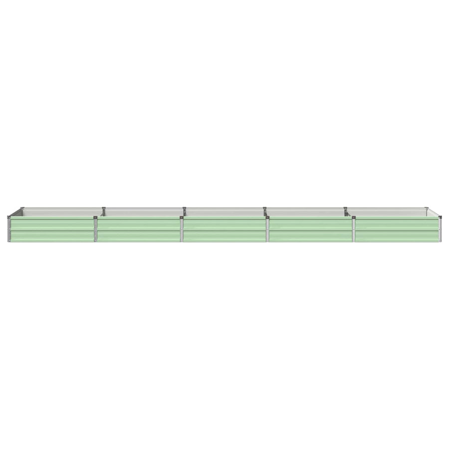 Verhoogd Tuinbed Pastelgroen 400 x 80 x 24 cm koudgewalst staal