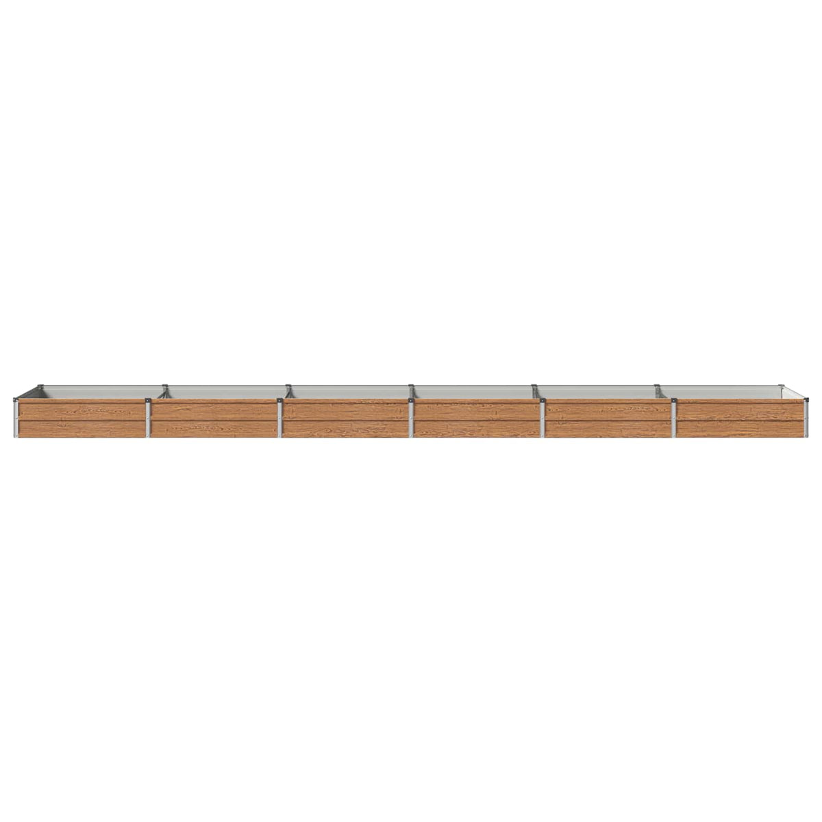 Verhoogd Tuinbed Houtbruin 480 x 80 x 24 cm koudgewalst staal