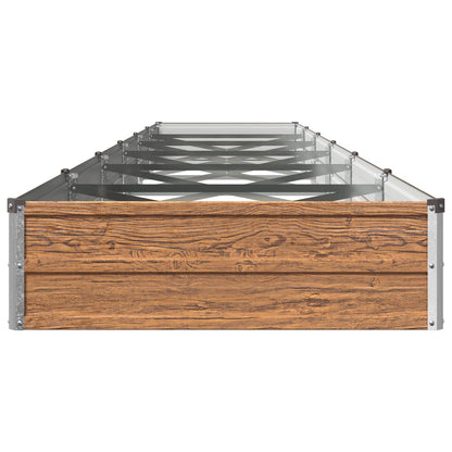 Verhoogd Tuinbed Houtbruin 480 x 80 x 24 cm koudgewalst staal