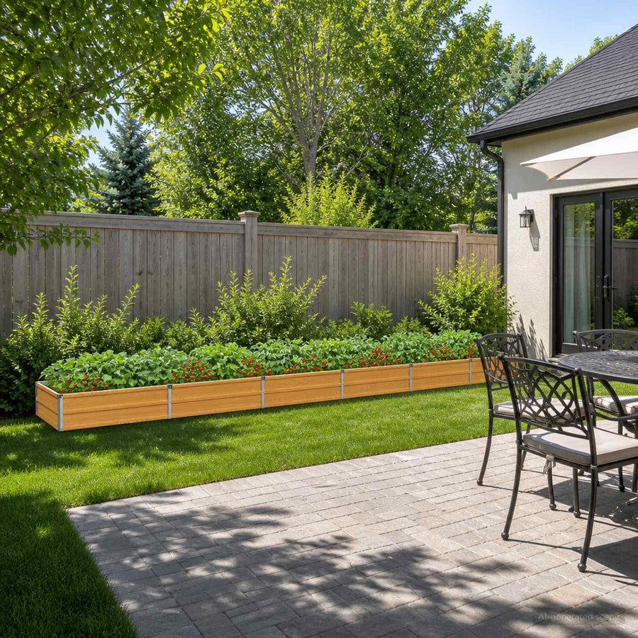 Verhoogd Tuinbed Naturel 480 x 80 x 24 cm koudgewalst staal