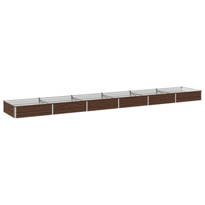 Verhoogd Tuinbed Zwart 480 x 80 x 24 cm koudgewalst staal