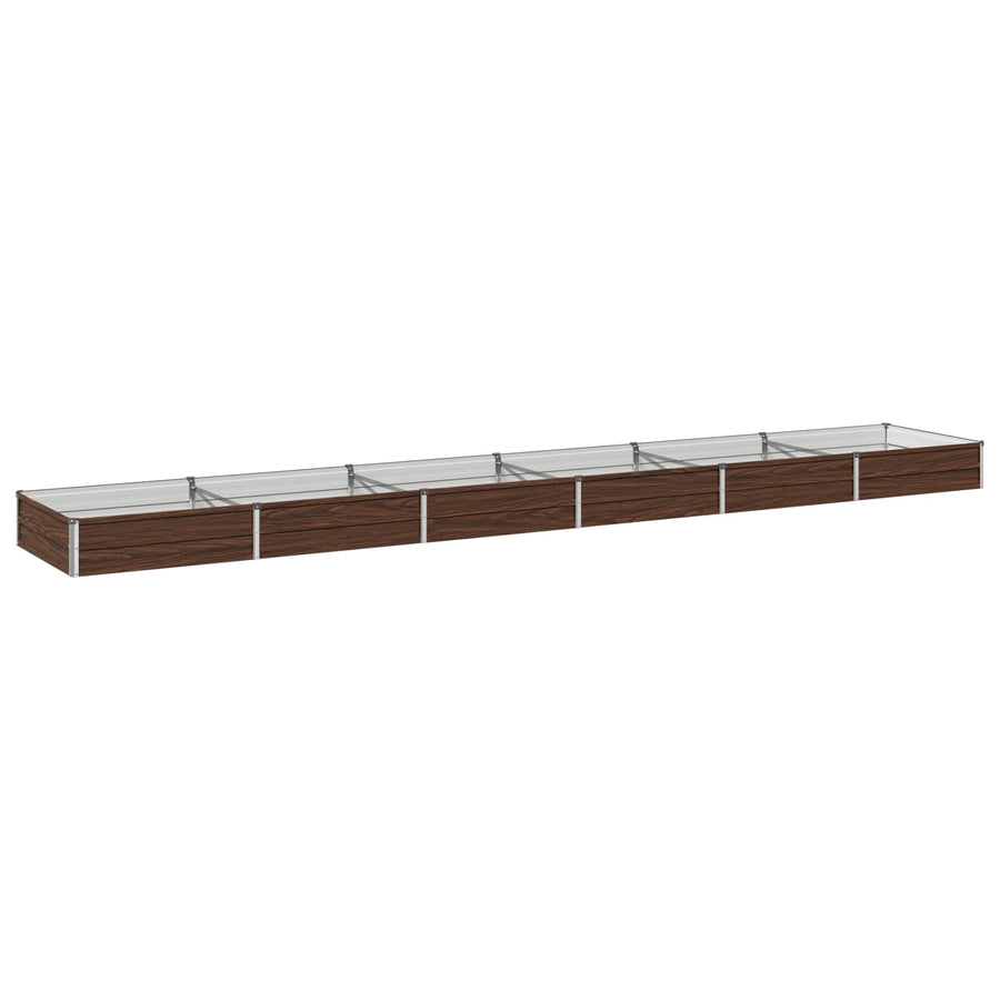 Verhoogd Tuinbed Zwart 480 x 80 x 24 cm koudgewalst staal