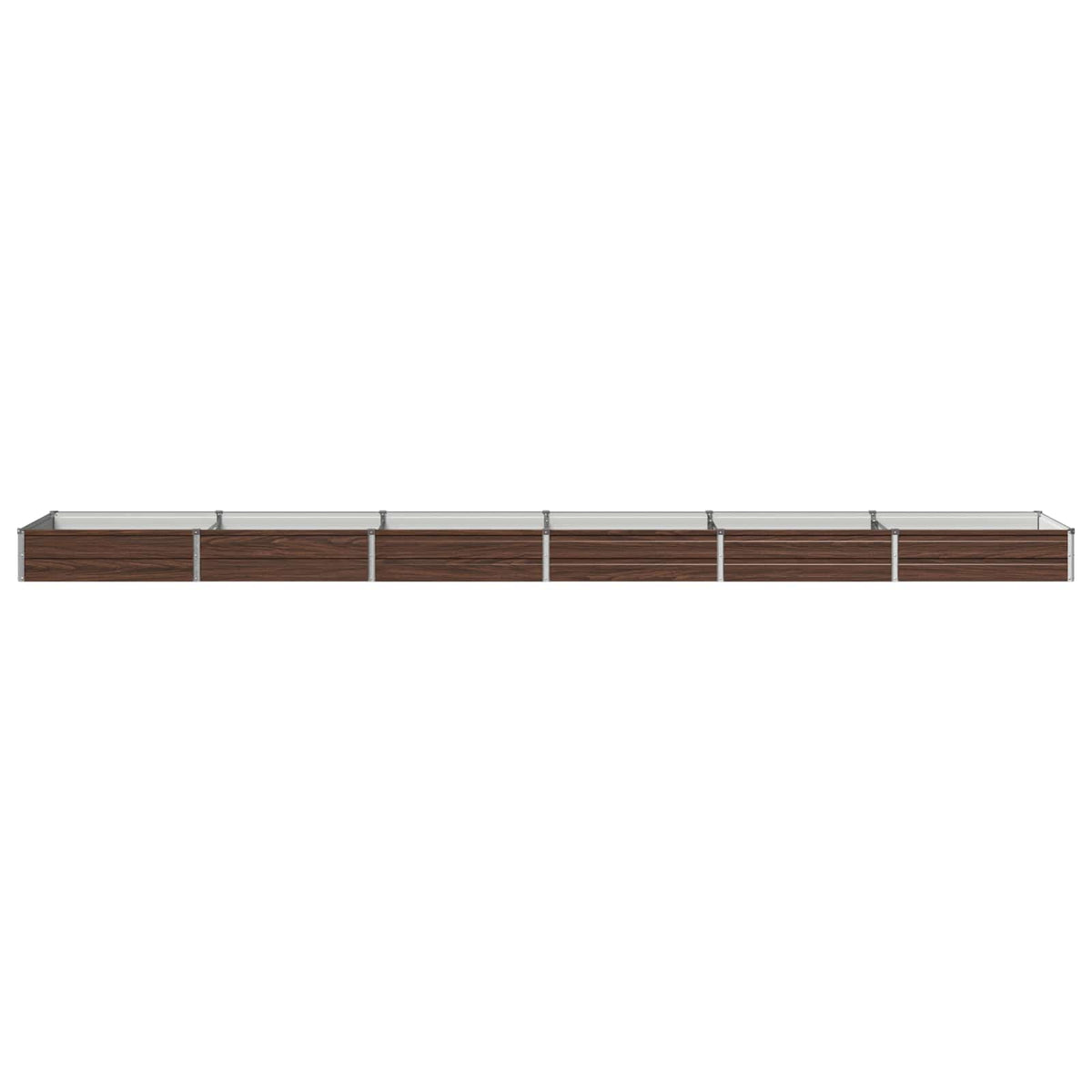 Verhoogd Tuinbed Zwart 480 x 80 x 24 cm koudgewalst staal