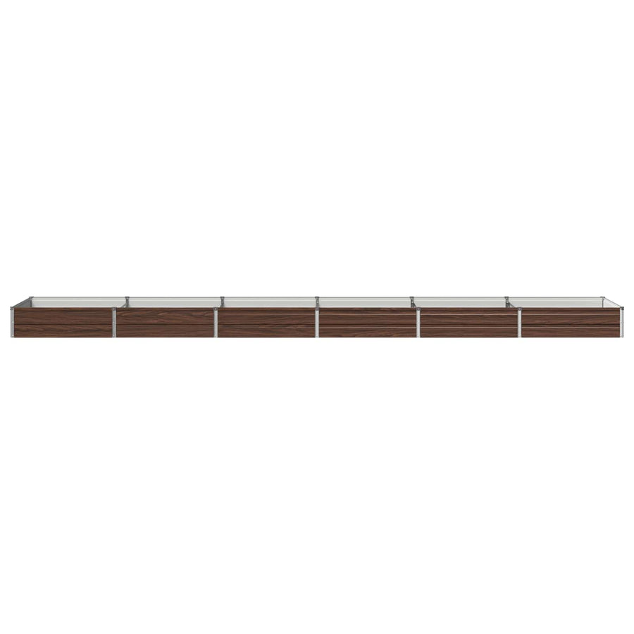 Verhoogd Tuinbed Zwart 480 x 80 x 24 cm koudgewalst staal