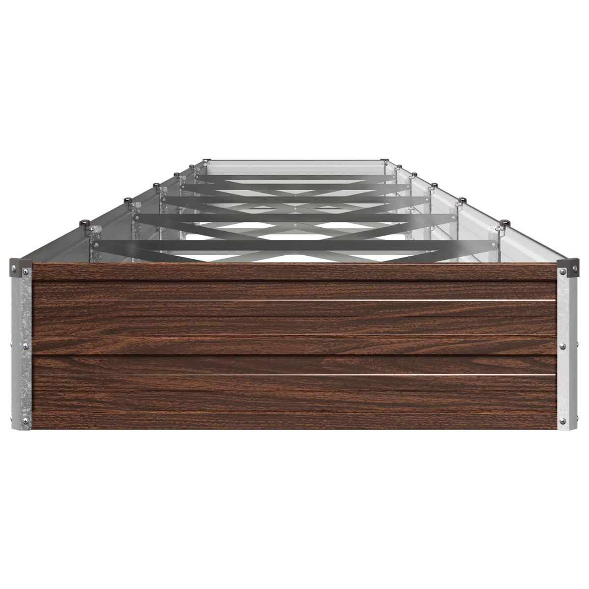 Verhoogd Tuinbed Zwart 480 x 80 x 24 cm koudgewalst staal