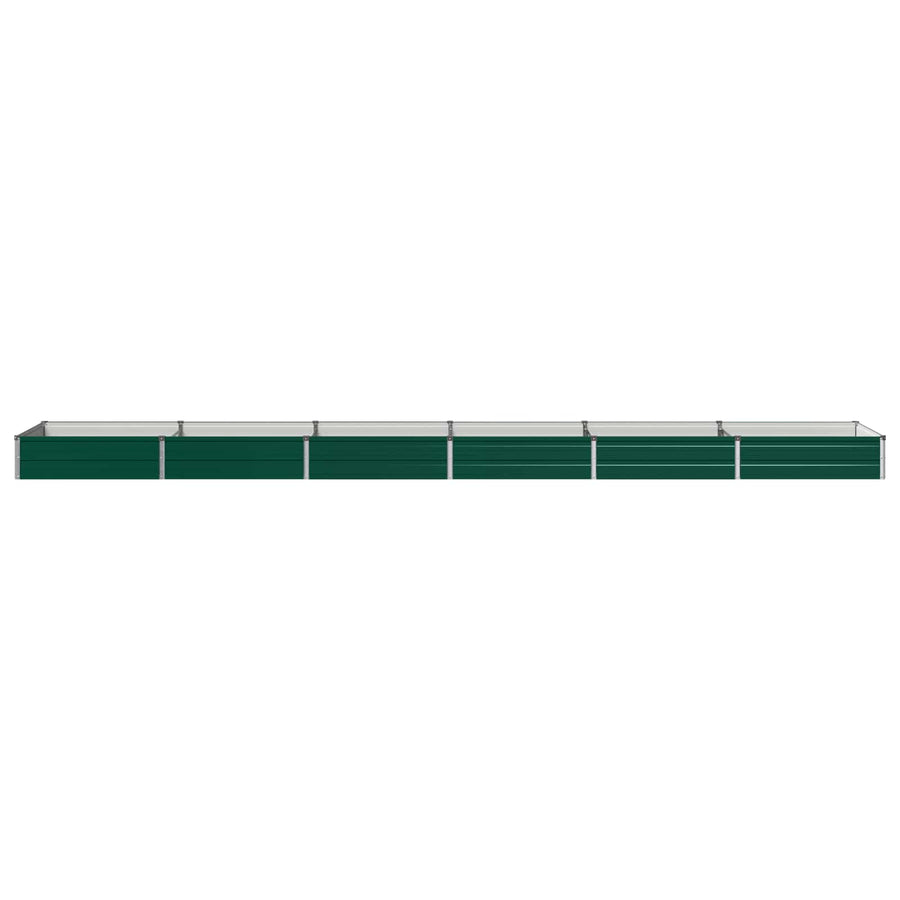 Verhoogd Tuinbed Groen 480 x 80 x 24 cm koudgewalst stalen