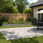 Tuinbed 480x80x24 cm grijs staal