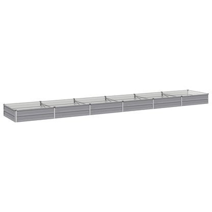 Verhoogd Tuinbed Grijs 480 x 80 x 24 cm koudgewalst staal