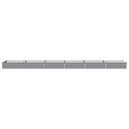 Verhoogd Tuinbed Grijs 480 x 80 x 24 cm koudgewalst staal