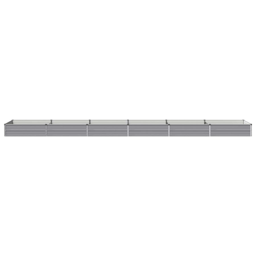 Verhoogd Tuinbed Grijs 480 x 80 x 24 cm koudgewalst staal