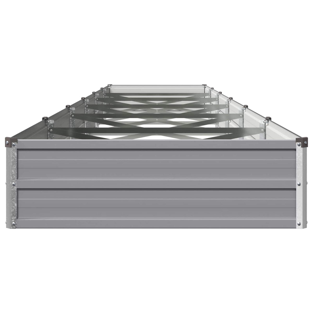 Verhoogd Tuinbed Grijs 480 x 80 x 24 cm koudgewalst staal