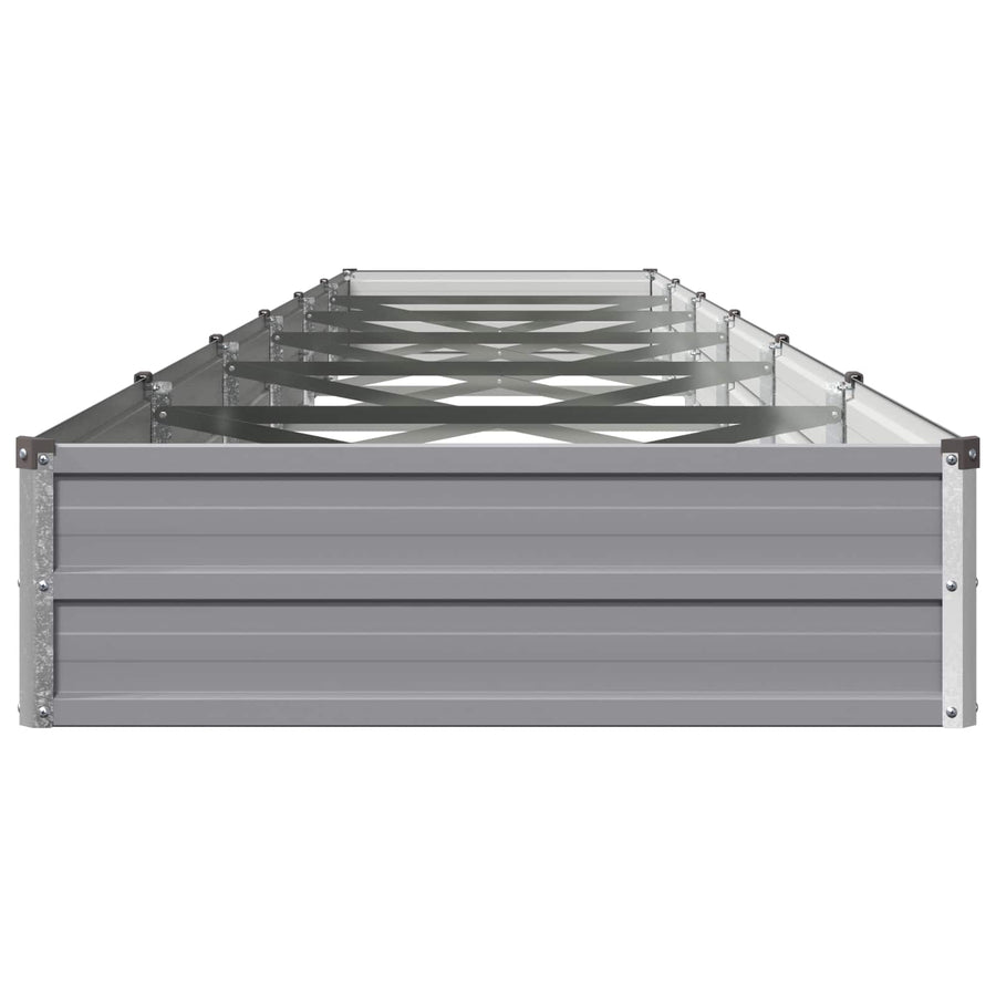 Verhoogd Tuinbed Grijs 480 x 80 x 24 cm koudgewalst staal