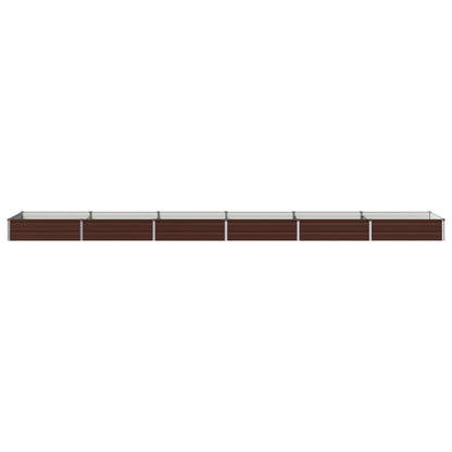 Verhoogd Tuinbed Bruin 480 x 80 x 24 cm koudgewalst staal