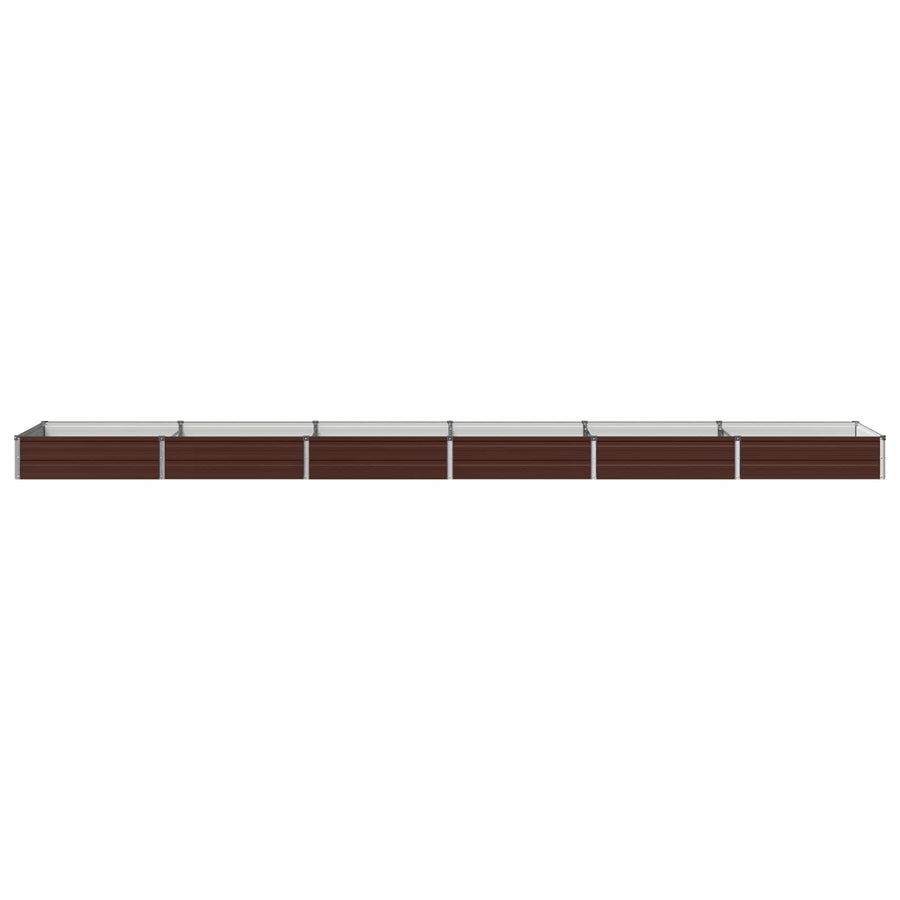 Verhoogd Tuinbed Bruin 480 x 80 x 24 cm koudgewalst staal