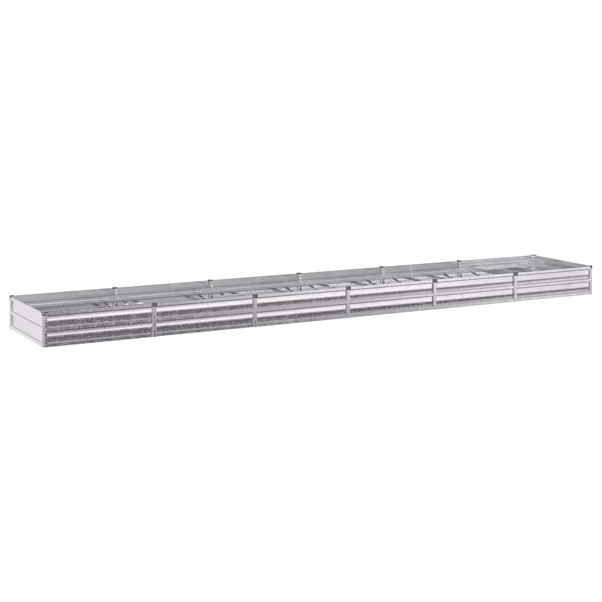 Verhoogd Tuinbed Zilverkleurig 480 x 80 x 24 cm gegalvaniseerd