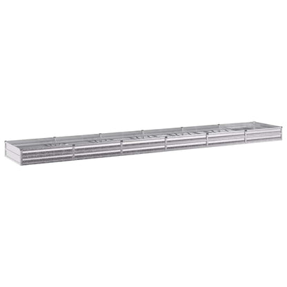 Verhoogd Tuinbed Zilverkleurig 480 x 80 x 24 cm gegalvaniseerd