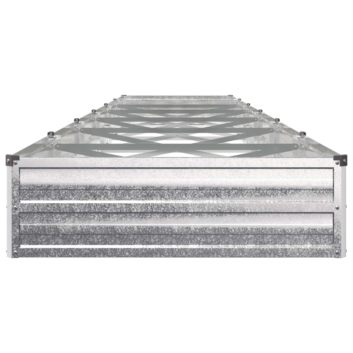 Verhoogd Tuinbed Zilverkleurig 480 x 80 x 24 cm gegalvaniseerd