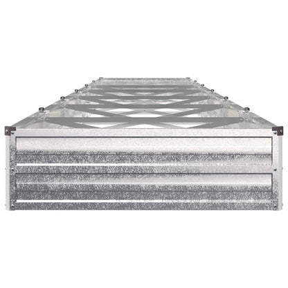 Verhoogd Tuinbed Zilverkleurig 480 x 80 x 24 cm gegalvaniseerd