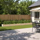 Verhoogd tuinbed 480x80x24 cm ivoor staal