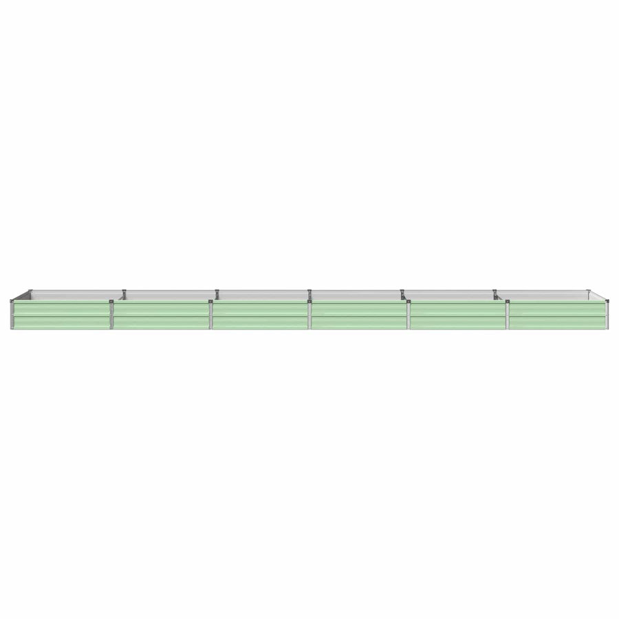 Verhoogd Tuinbed Pastelgroen 480 x 80 x 24 cm koudgewalst staal