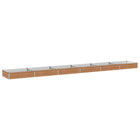 Verhoogd tuinbed 600x80x24 cm houtbruin staal