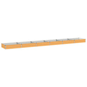Verhoogd tuinbed 600x80x24 cm staal naturel