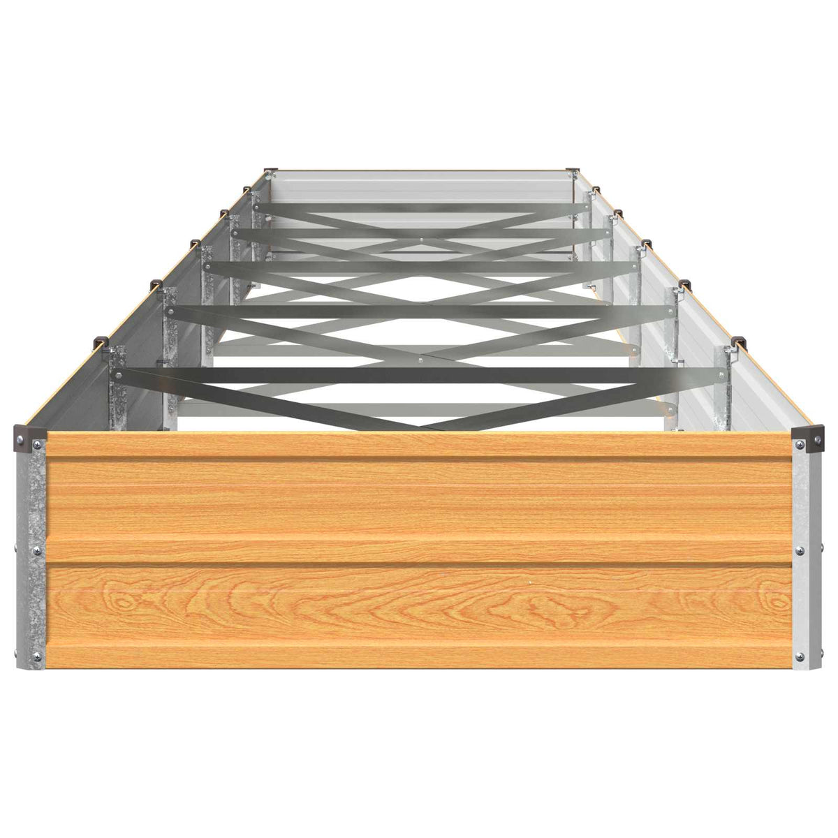 Verhoogd Tuinbed Naturel 600 x 80 x 24 cm koudgewalst staal