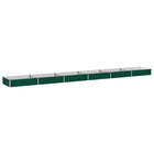 Verhoogd tuinbed 600x80x24 cm groen staal