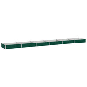 Verhoogd tuinbed 600x80x24 cm groen staal