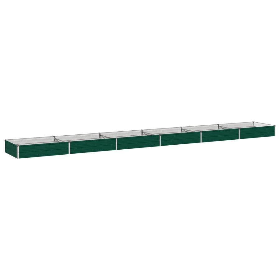 Verhoogd Tuinbed Groen 600 x 80 x 24 cm koudgewalst stalen